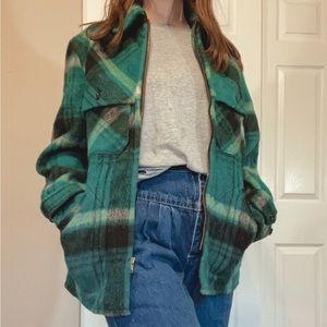 Vintage 50s 60s wool plaid jacket/shacket